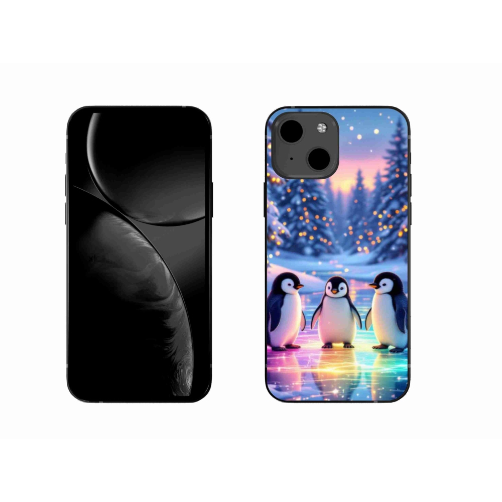 Gélový kryt mmCase na iPhone 13 - tučniaci