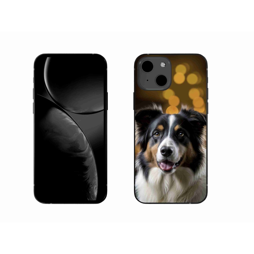 Gélový kryt mmCase na iPhone 13 - usmievavý austrálsky ovčiak