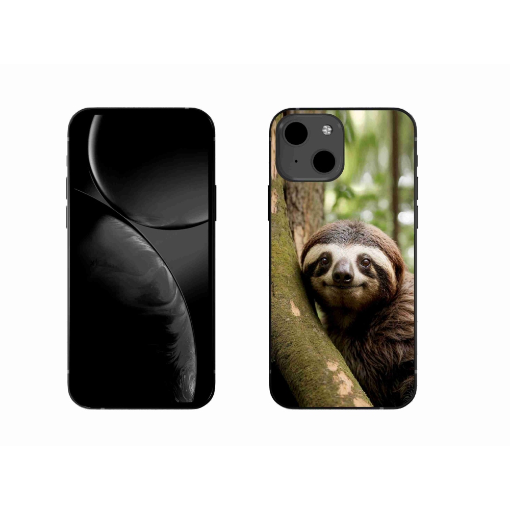 Gélový kryt mmCase na iPhone 13 - usmievavý leňochod