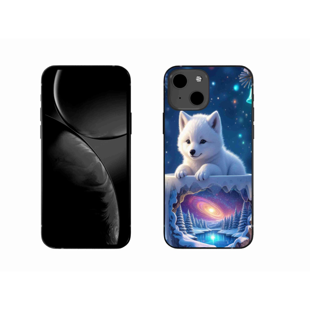 Gélový kryt mmCase na iPhone 13 - vianočné šteňa