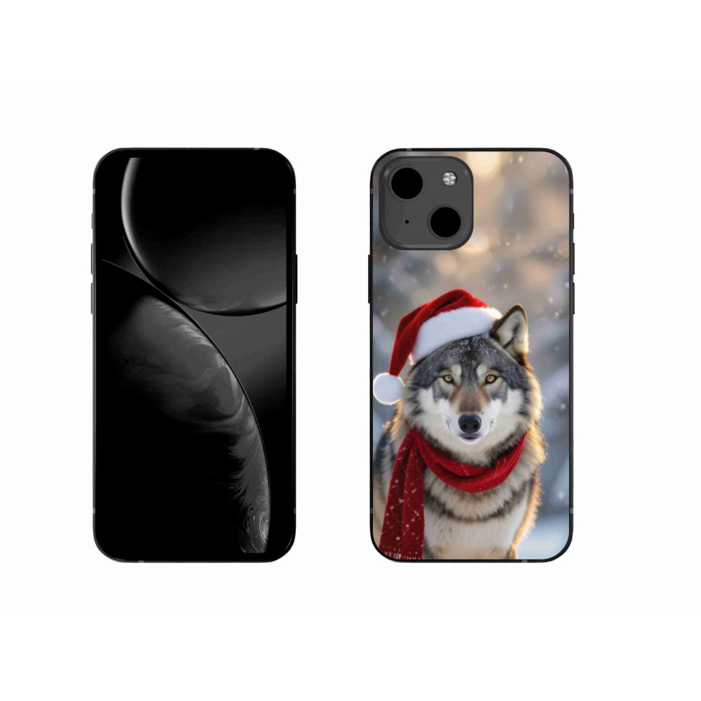 Gélový kryt mmCase na iPhone 13 - vianočný vlk