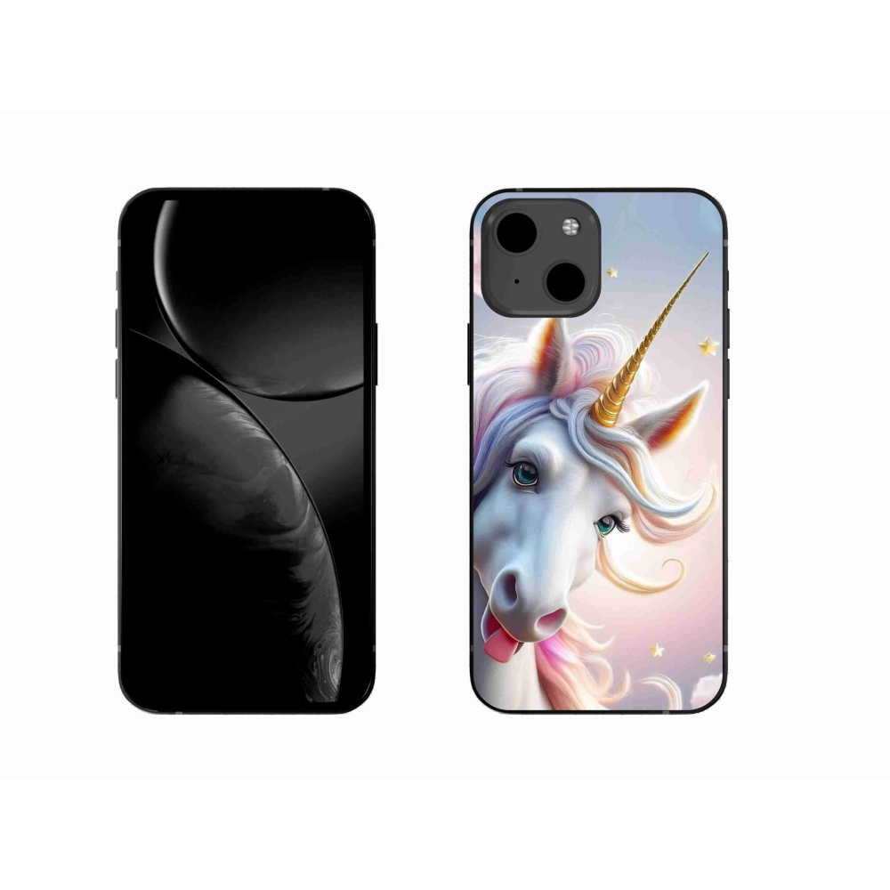 Gélový kryt mmCase na iPhone 13 - veselý jednorožec