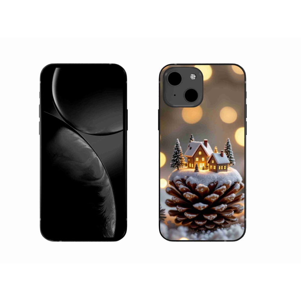 Gélový kryt mmCase na iPhone 13 - zimná dedinka