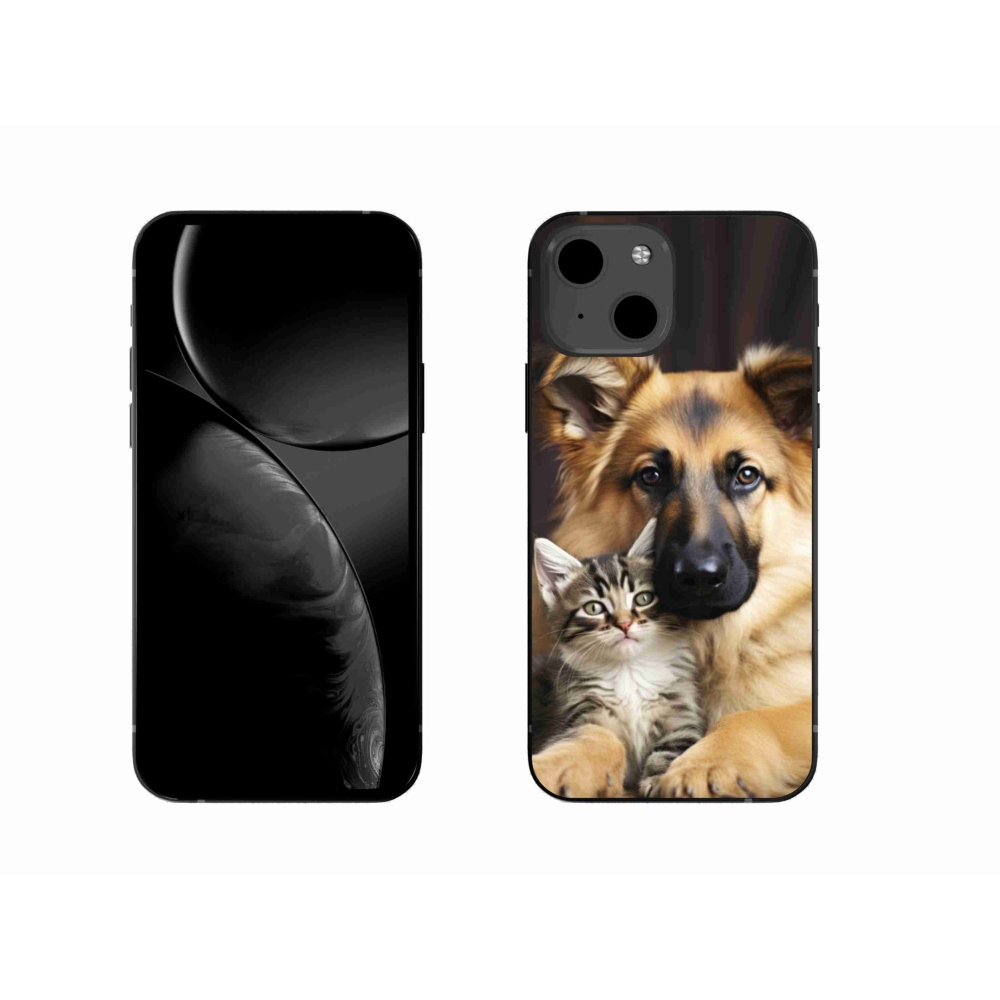 Gélový kryt mmCase na iPhone 13 - zvieracie priateľstvo