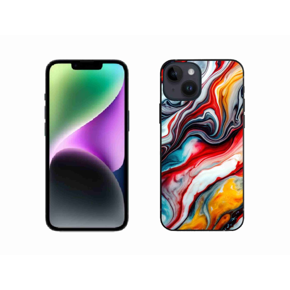 Gélový kryt mmCase na iPhone 14 - abstraktný motív 35