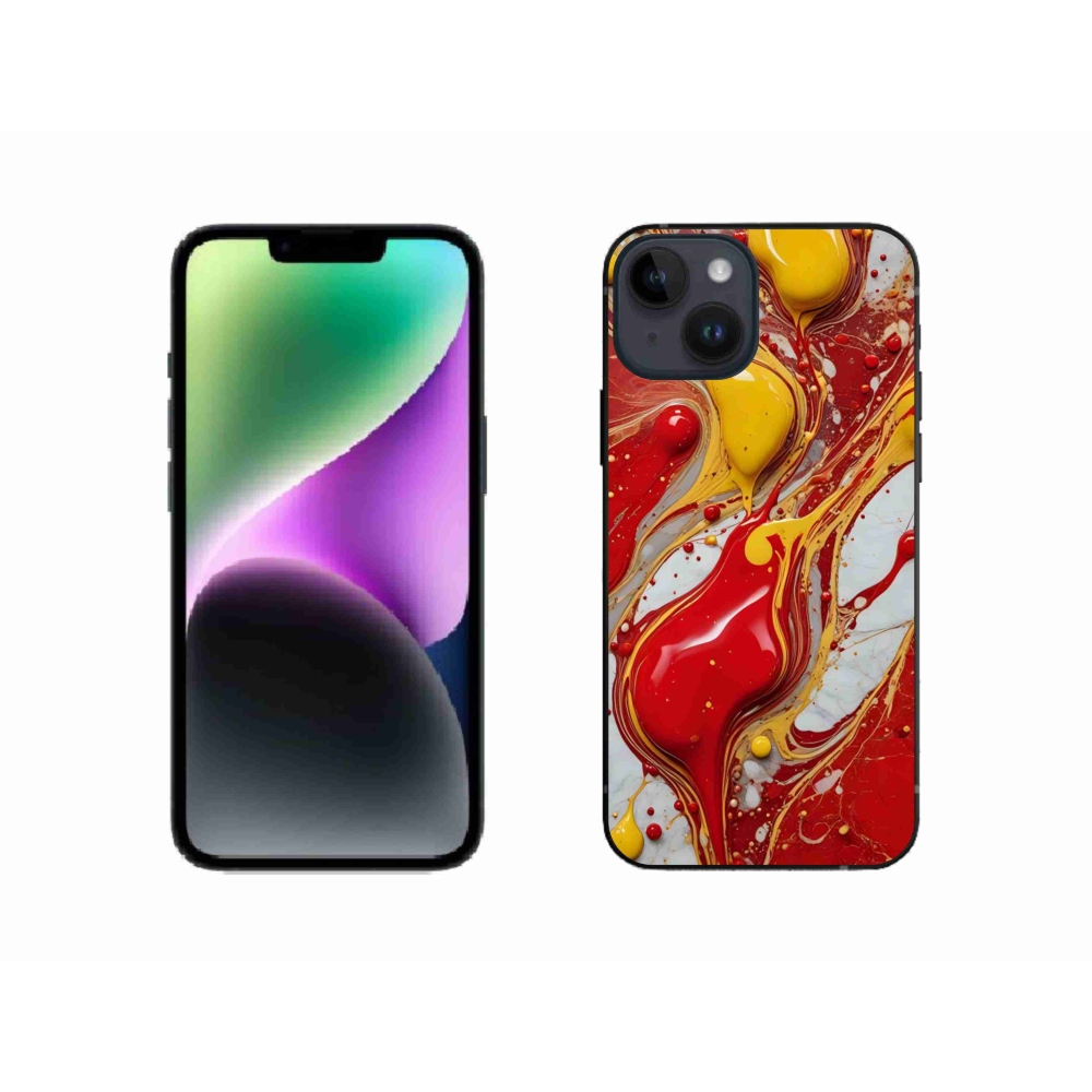 Gélový kryt mmCase na iPhone 14 - abstraktný motív 42
