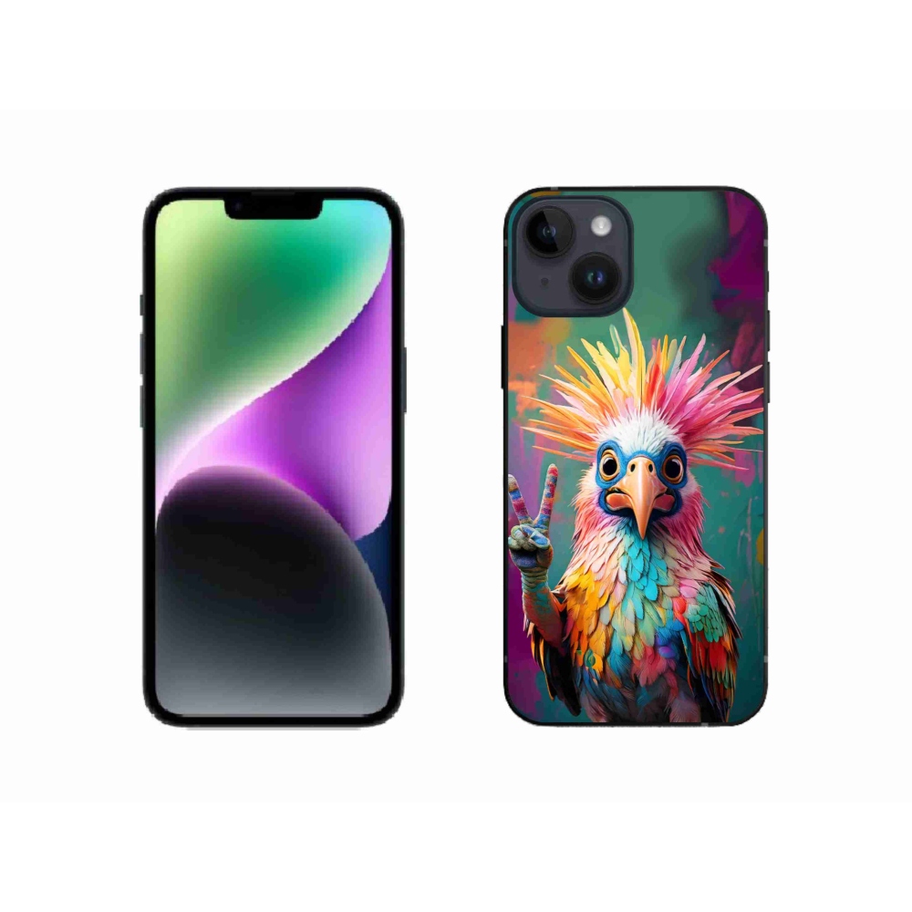 Gélový kryt mmCase na iPhone 14 - farebný rebel