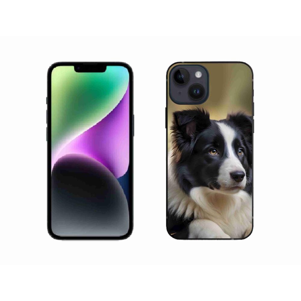 Gélový kryt mmCase na iPhone 14 - border kólia 2