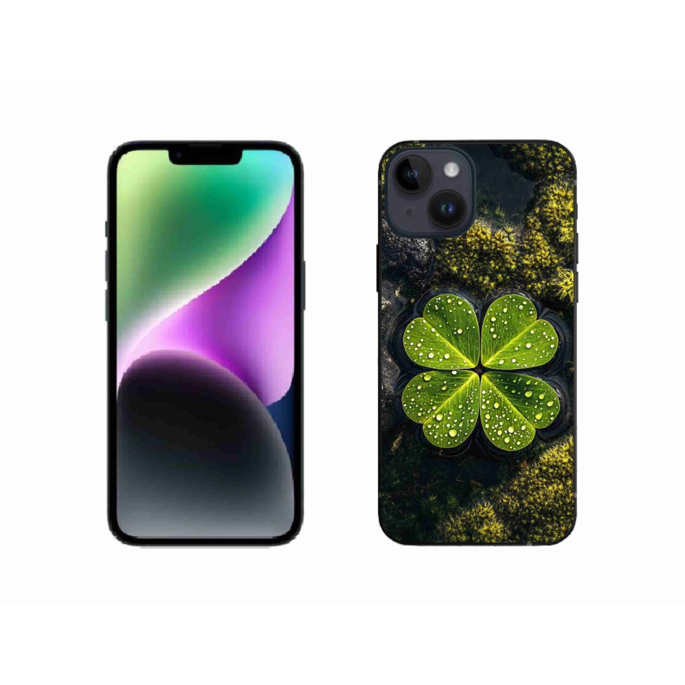 Gélový kryt mmCase na iPhone 14 - štvorlístok