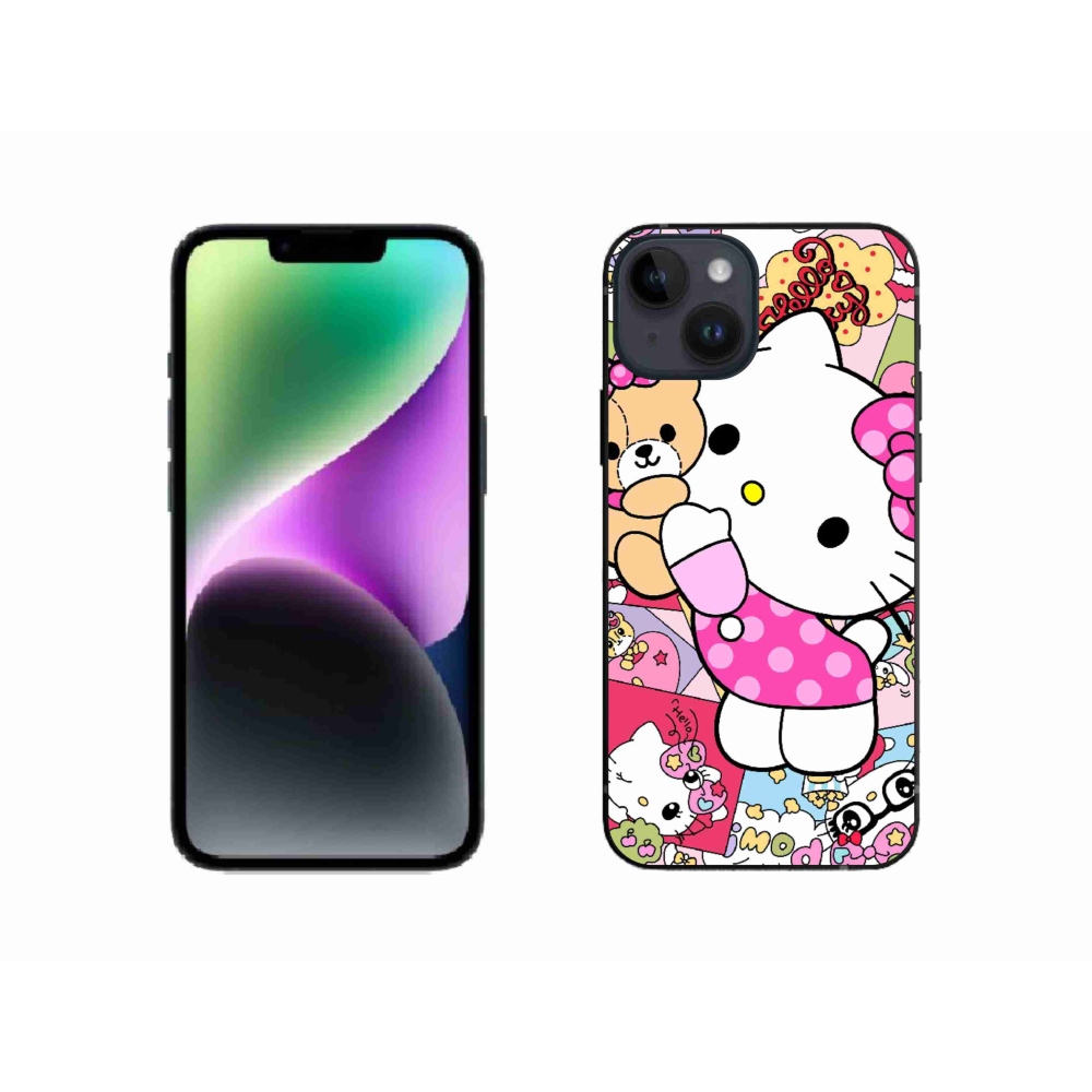 Gélový kryt mmCase na iPhone 14 - cute kitty