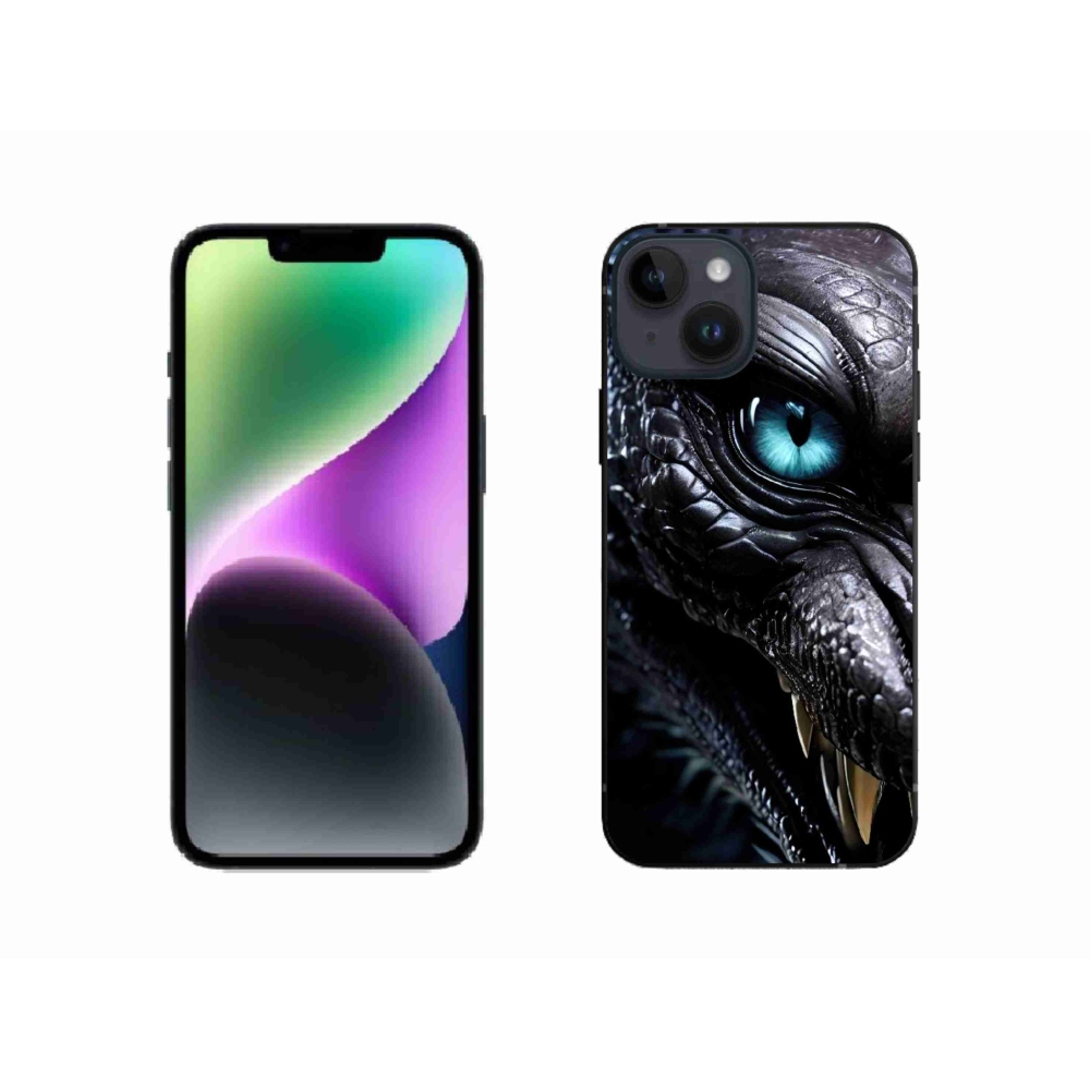 Gélový kryt mmCase na iPhone 14 - dračí pohľad