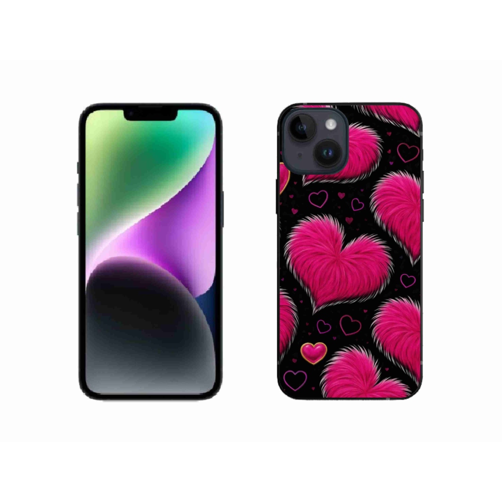 Gélový kryt mmCase na iPhone 14 - hebké srdce