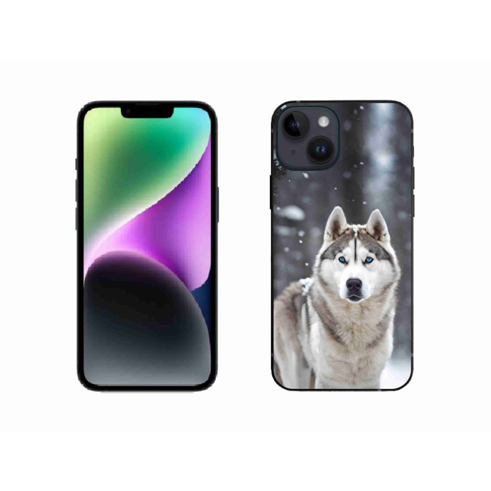 Gélový kryt mmCase na iPhone 14 - husky 2