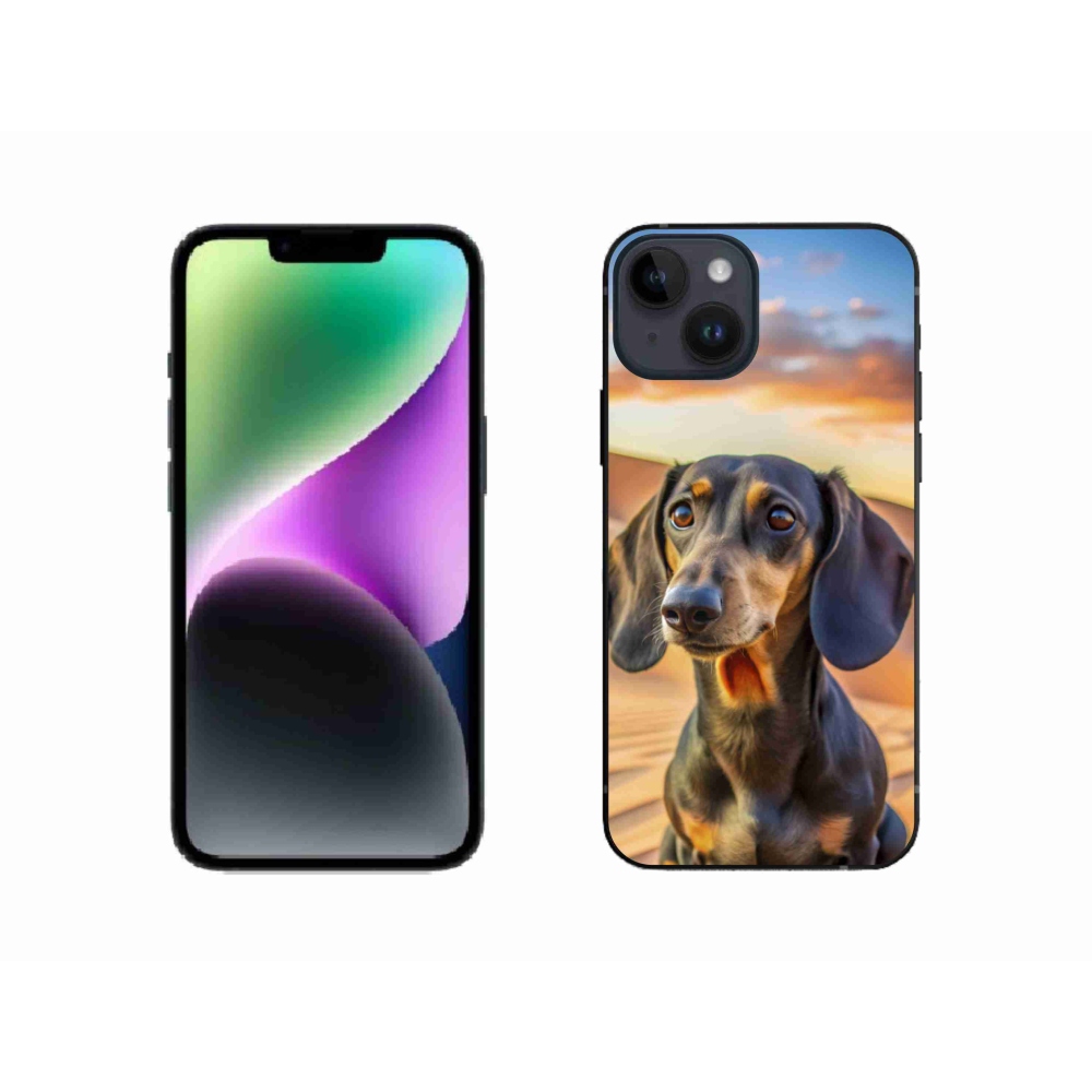 Gélový kryt mmCase na iPhone 14 - jazvečík 3