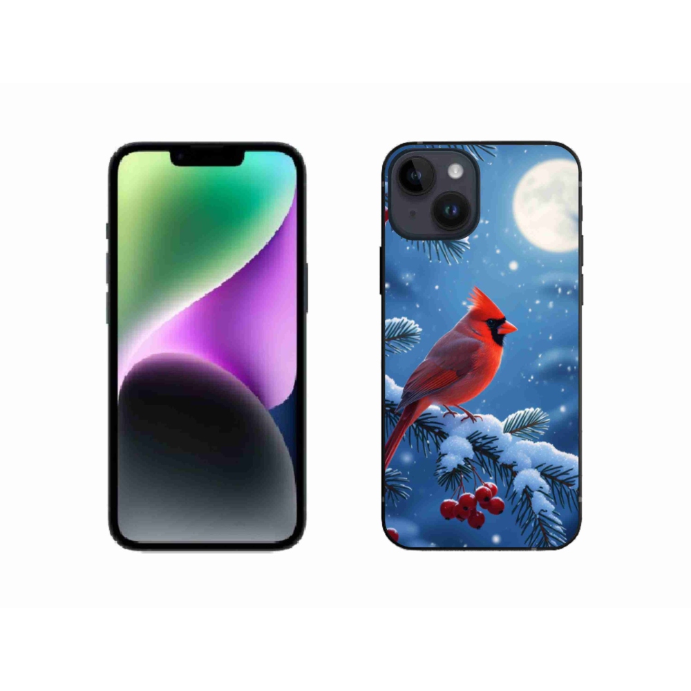 Gélový kryt mmCase na iPhone 14 - kardinál červený