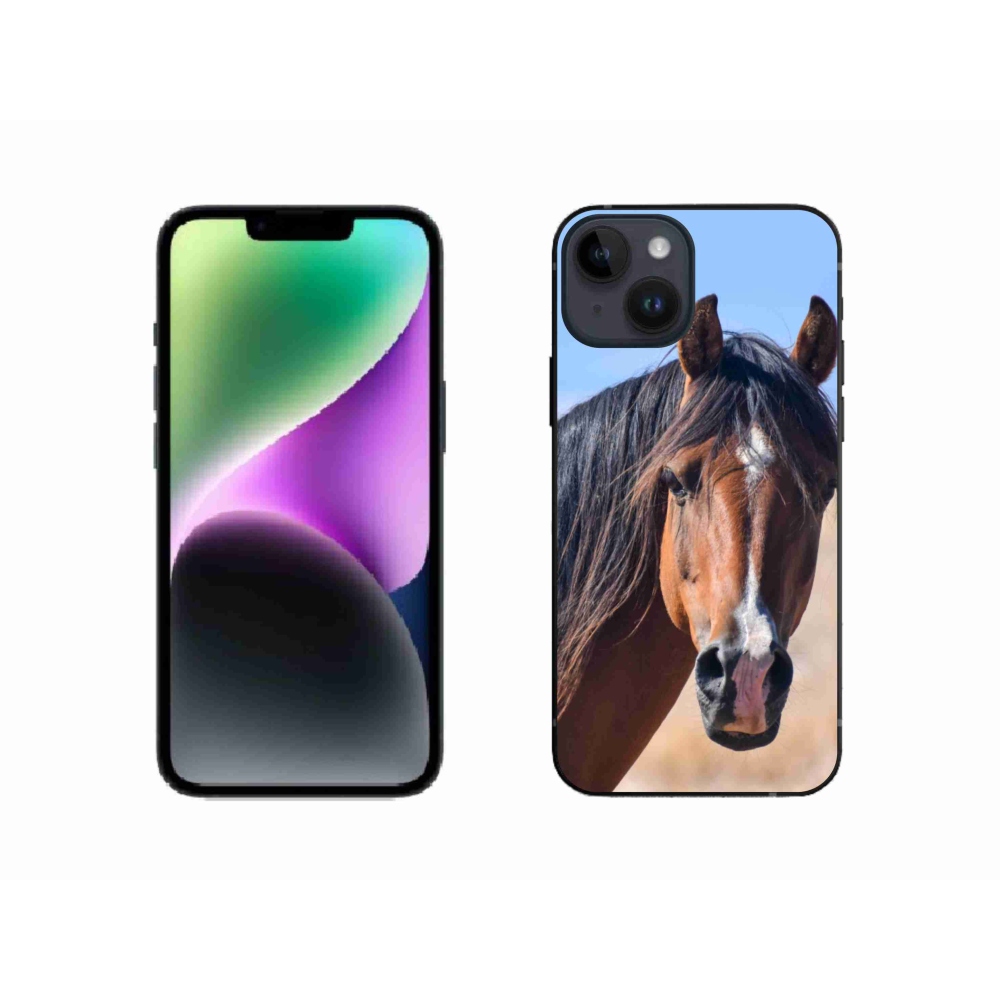 Gélový kryt mmCase na iPhone 14 - pokojný kôň