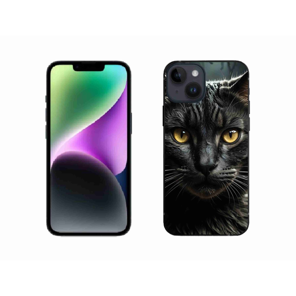 Gélový kryt mmCase na iPhone 14 - mačacie pohľad 3