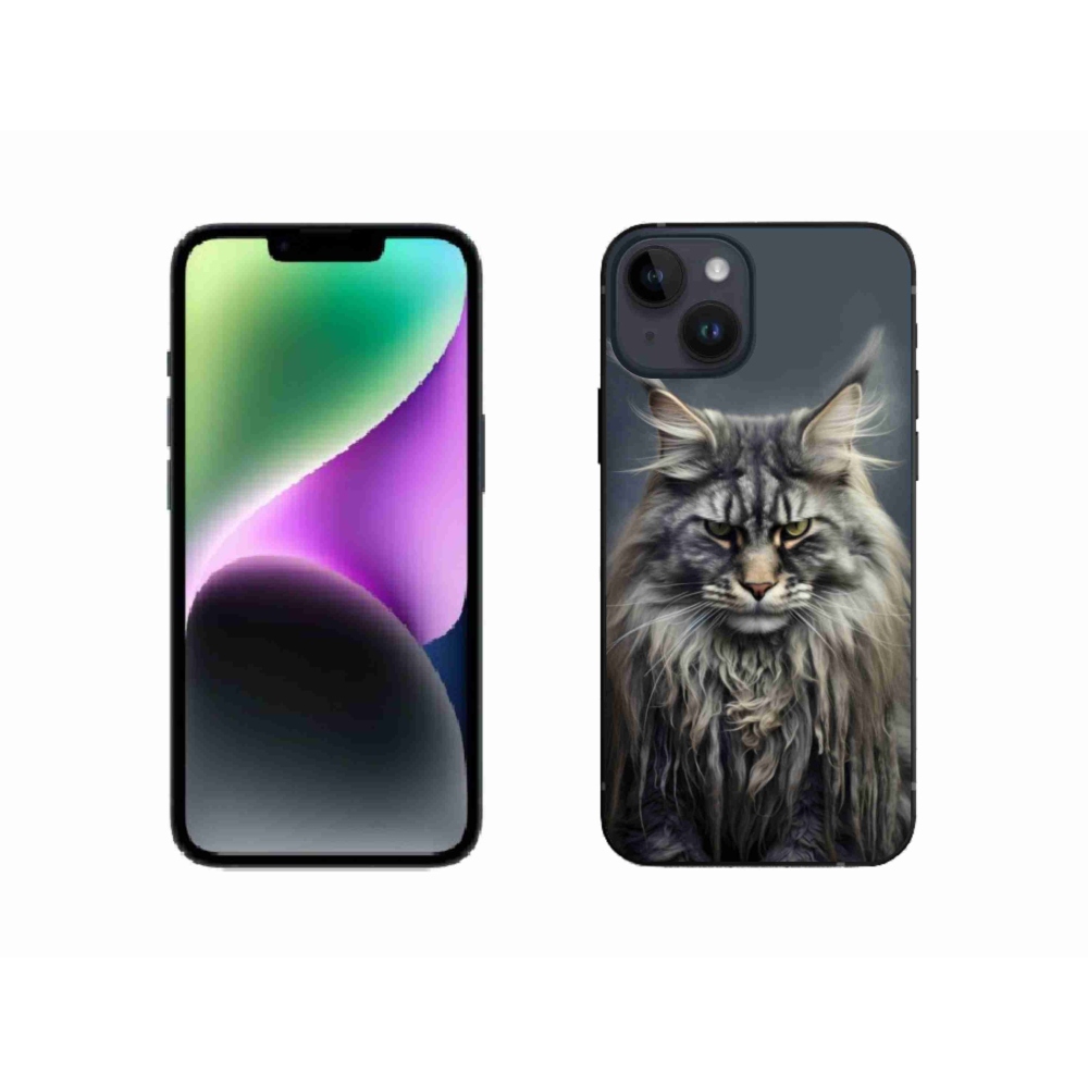 Gélový kryt mmCase na iPhone 14 - mačacie pohľad 4