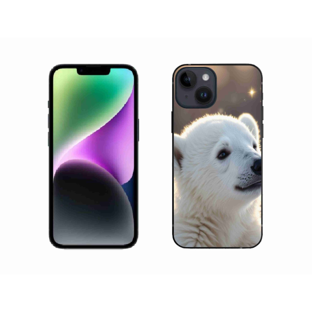 Gélový kryt mmCase na iPhone 14 - ľadový medveď