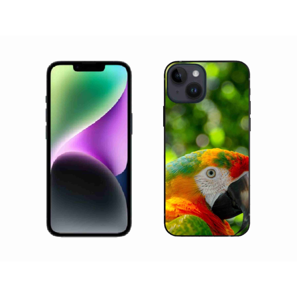 Gélový kryt mmCase na iPhone 14 - papagáj ara 3