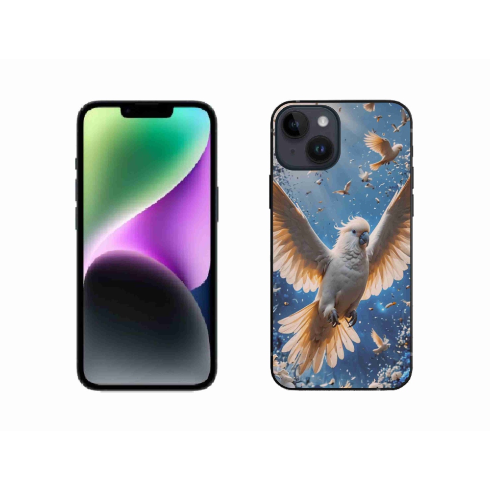 Gélový kryt mmCase na iPhone 14 - papagáj kakadu