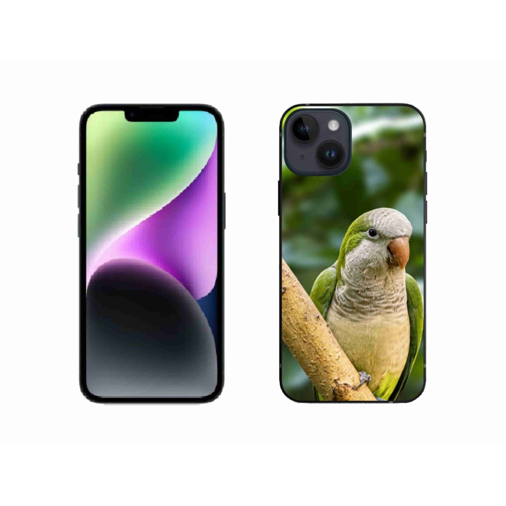 Gélový kryt mmCase na iPhone 14 - papagáj mníšok