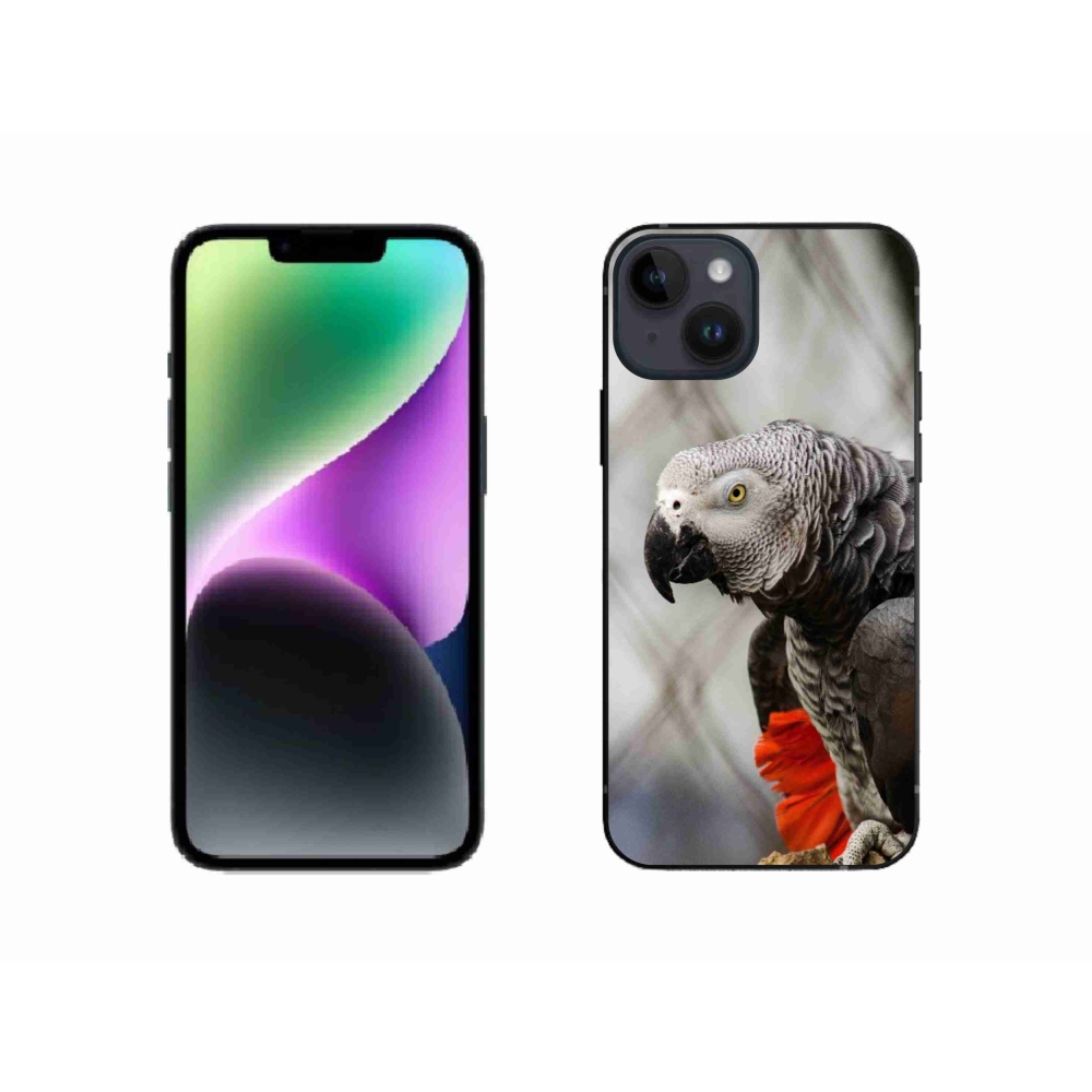 Gélový kryt mmCase na iPhone 14 - papagáj žako 3