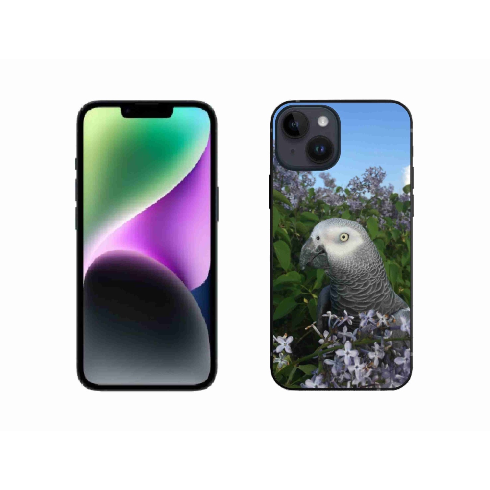 Gélový kryt mmCase na iPhone 14 - papagáj žako