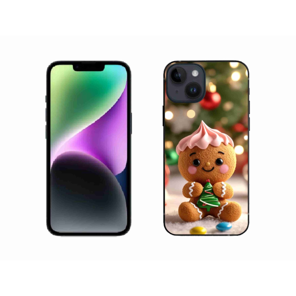 Gélový kryt mmCase na iPhone 14 - perníček