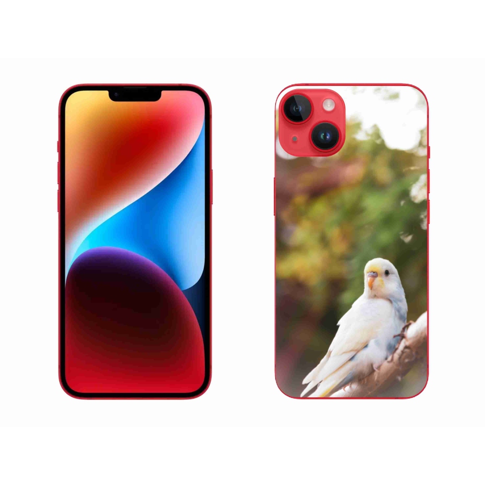 Gélový kryt mmCase na iPhone 14 Plus - andulka biela