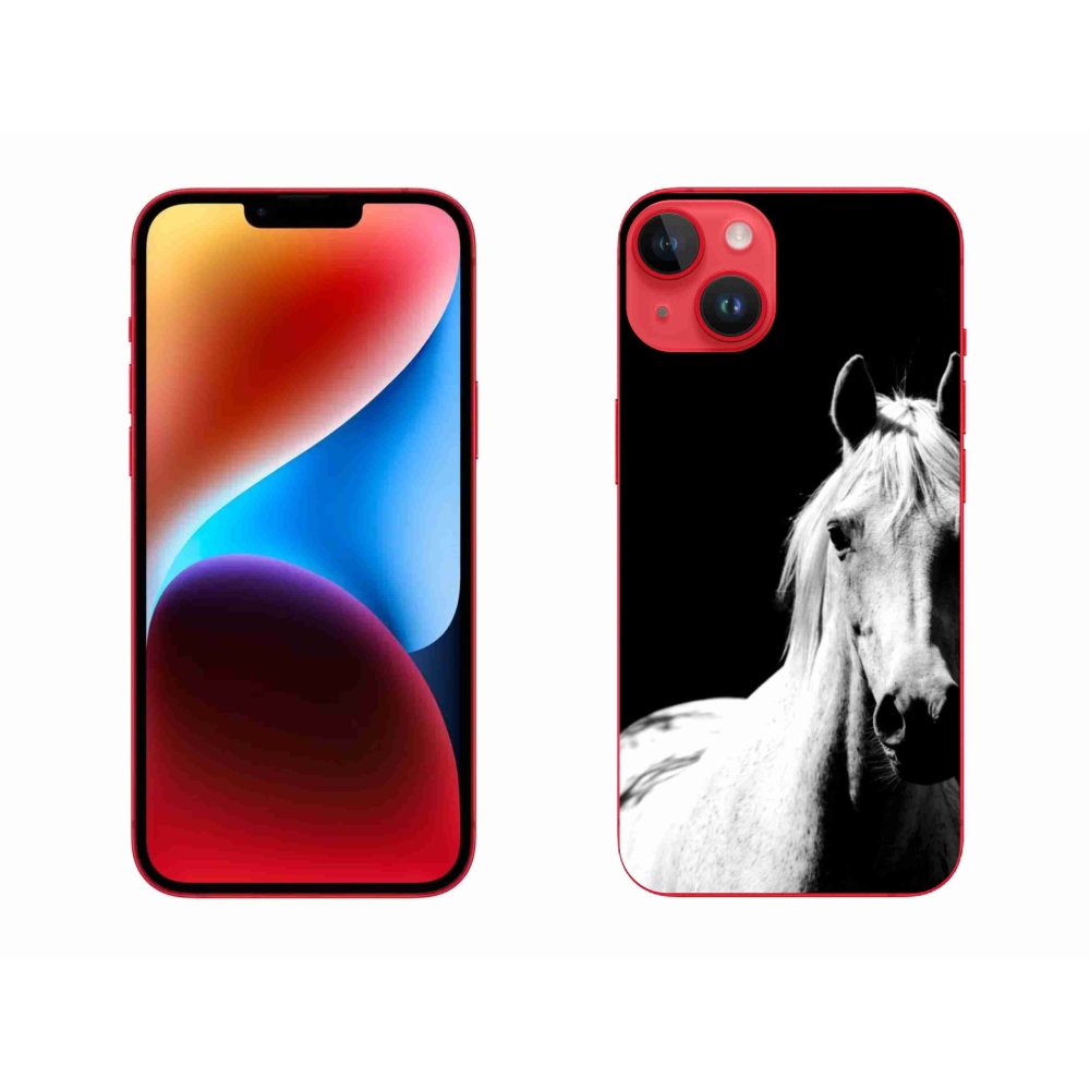 Gélový kryt mmCase na iPhone 14 Plus - biely kôň 5