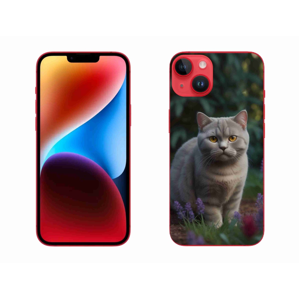 Gélový kryt mmCase na iPhone 14 Plus - britská mačka