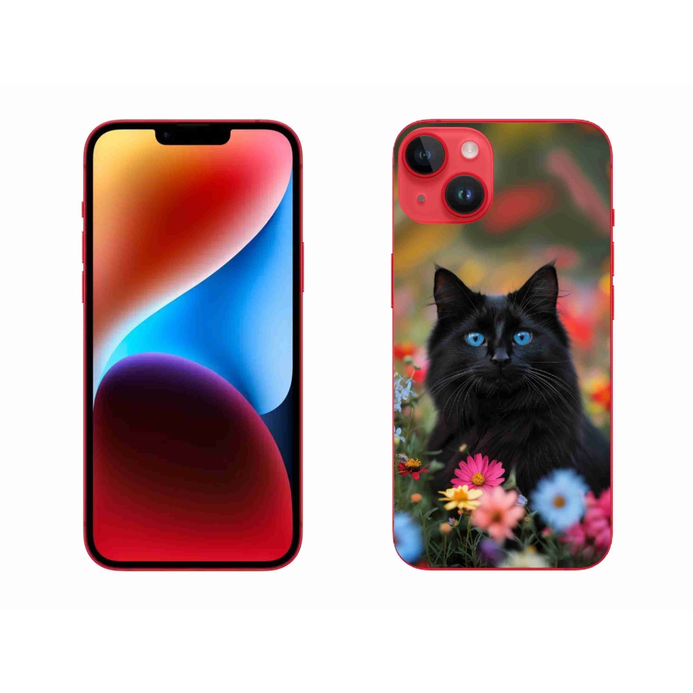 Gélový kryt mmCase na iPhone 14 Plus - čierne mačiatko 4