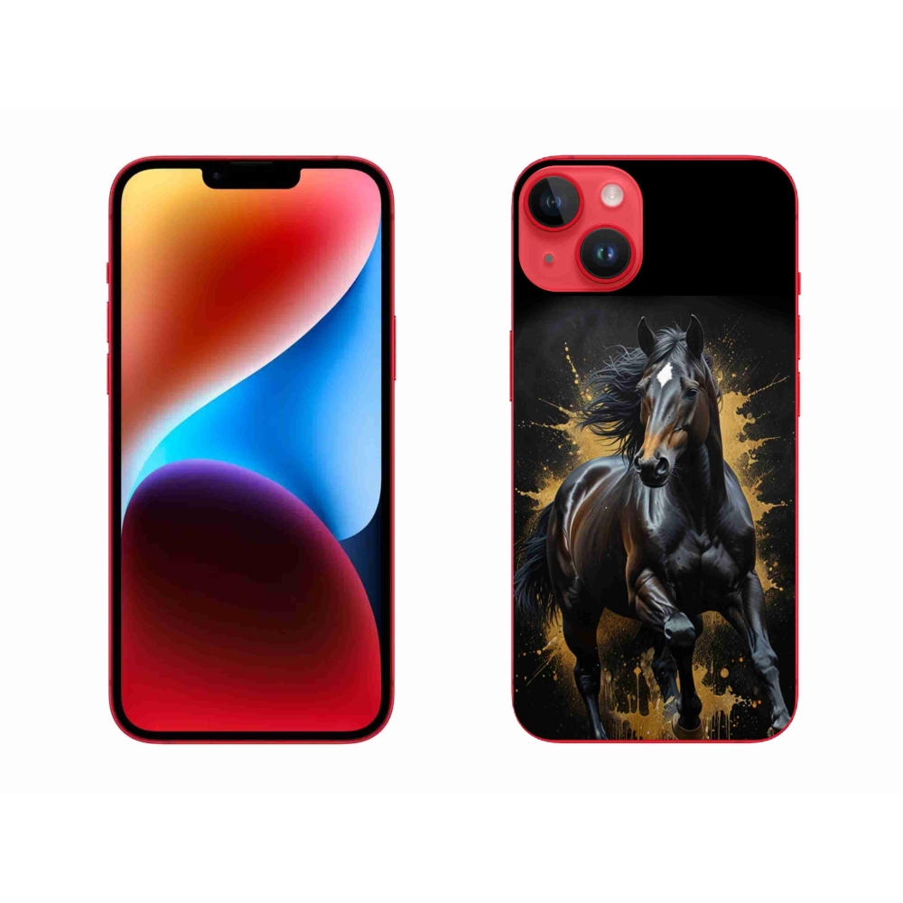 Gélový kryt mmCase na iPhone 14 Plus - elegantný čierny žrebec