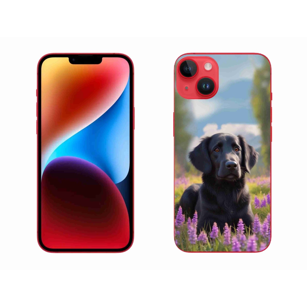 Gélový kryt mmCase na iPhone 14 Plus - elegantný čierny retriever