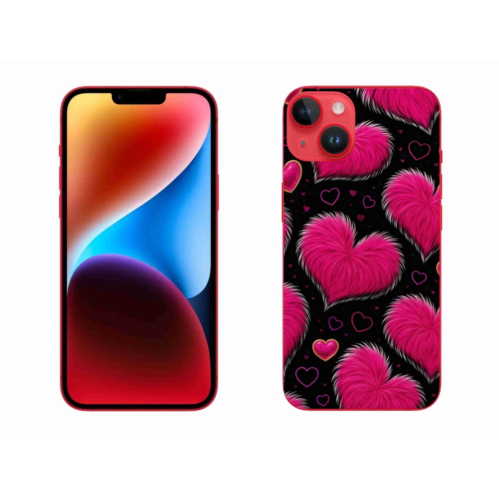 Gélový kryt mmCase na iPhone 14 Plus - hebké srdce