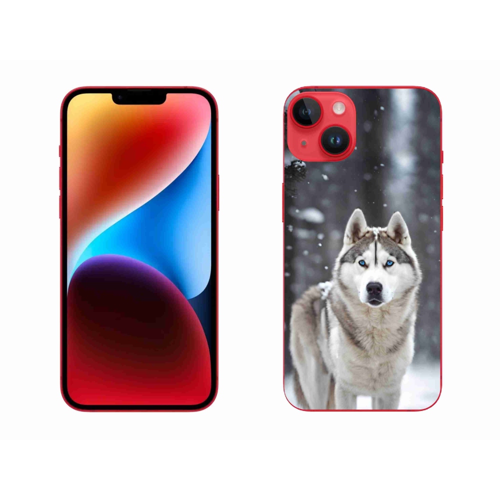 Gélový kryt mmCase na iPhone 14 Plus - husky 2