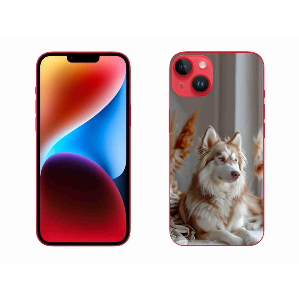 Gélový kryt mmCase na iPhone 14 Plus - pokojný sibírsky husky