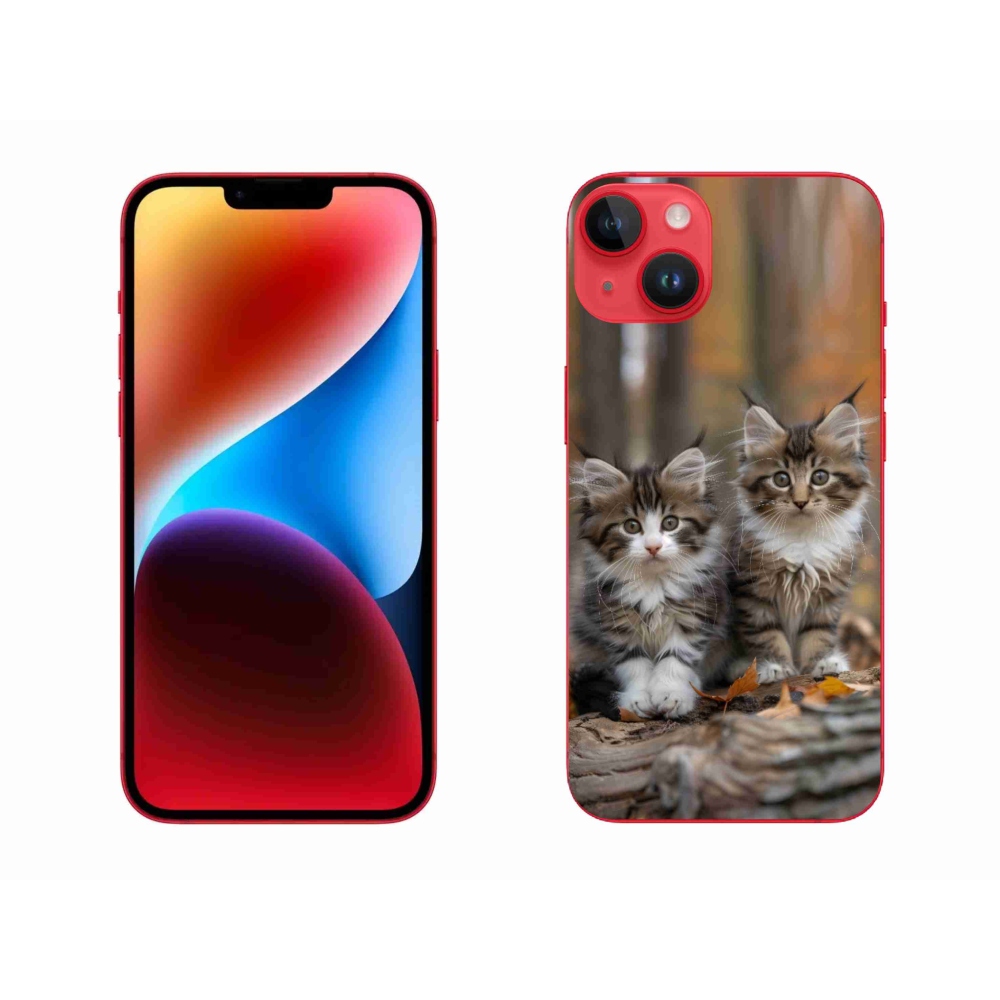 Gélový kryt mmCase na iPhone 14 Plus - mačacie duo 3