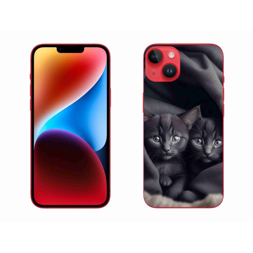 Gélový kryt mmCase na iPhone 14 Plus - mačacie duo