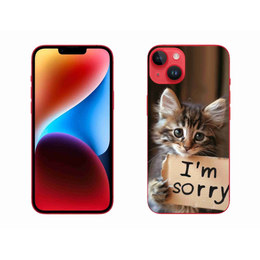 Gélový kryt mmCase na iPhone 14 Plus - mačacie ospravedlnenie