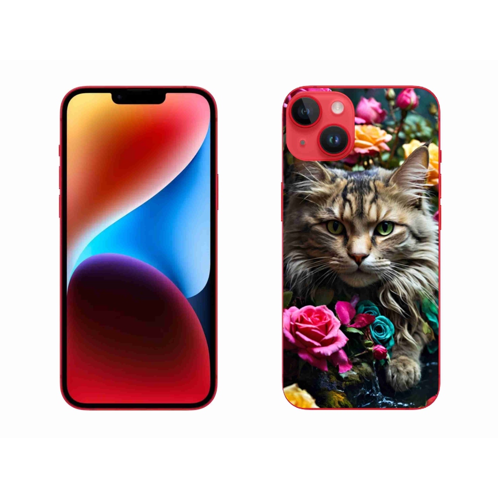 Gélový kryt mmCase na iPhone 14 Plus - mačacie pohľad 2
