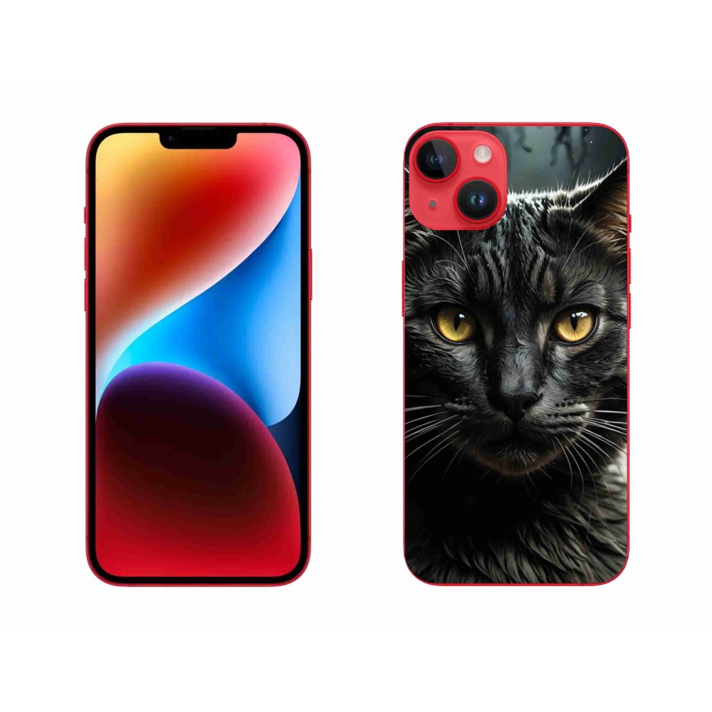Gélový kryt mmCase na iPhone 14 Plus - mačacie pohľad 3