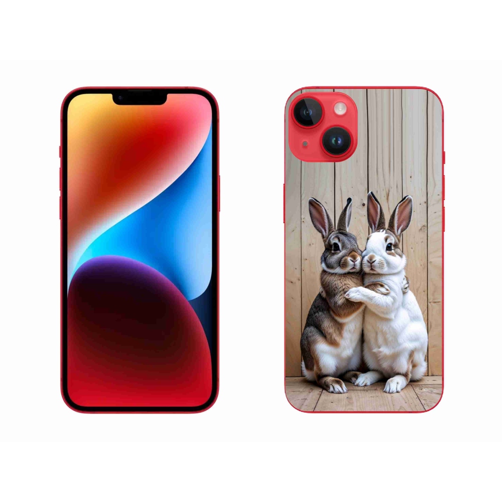 Gélový kryt mmCase na iPhone 14 Plus - králičie pár