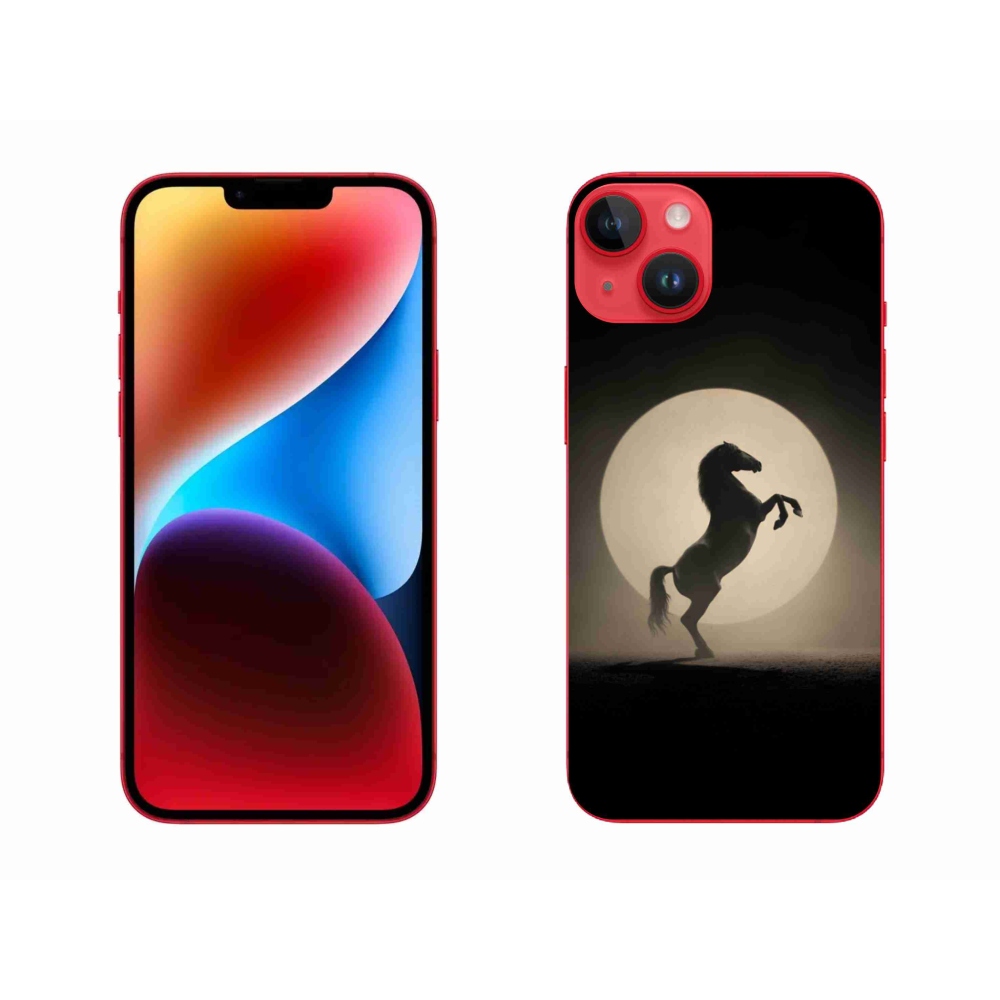 Gélový kryt mmCase na iPhone 14 Plus - kôň v siluete