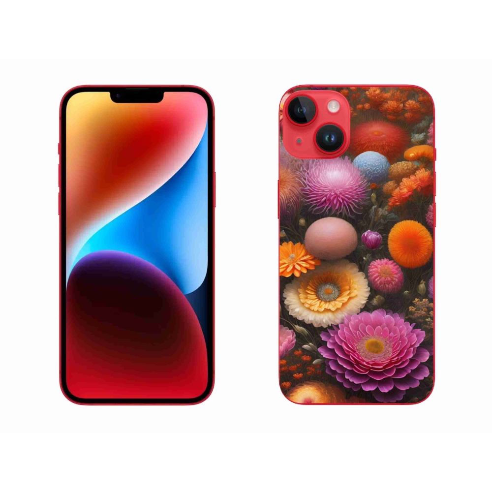 Gélový kryt mmCase na iPhone 14 Plus - kvetinová kompozícia