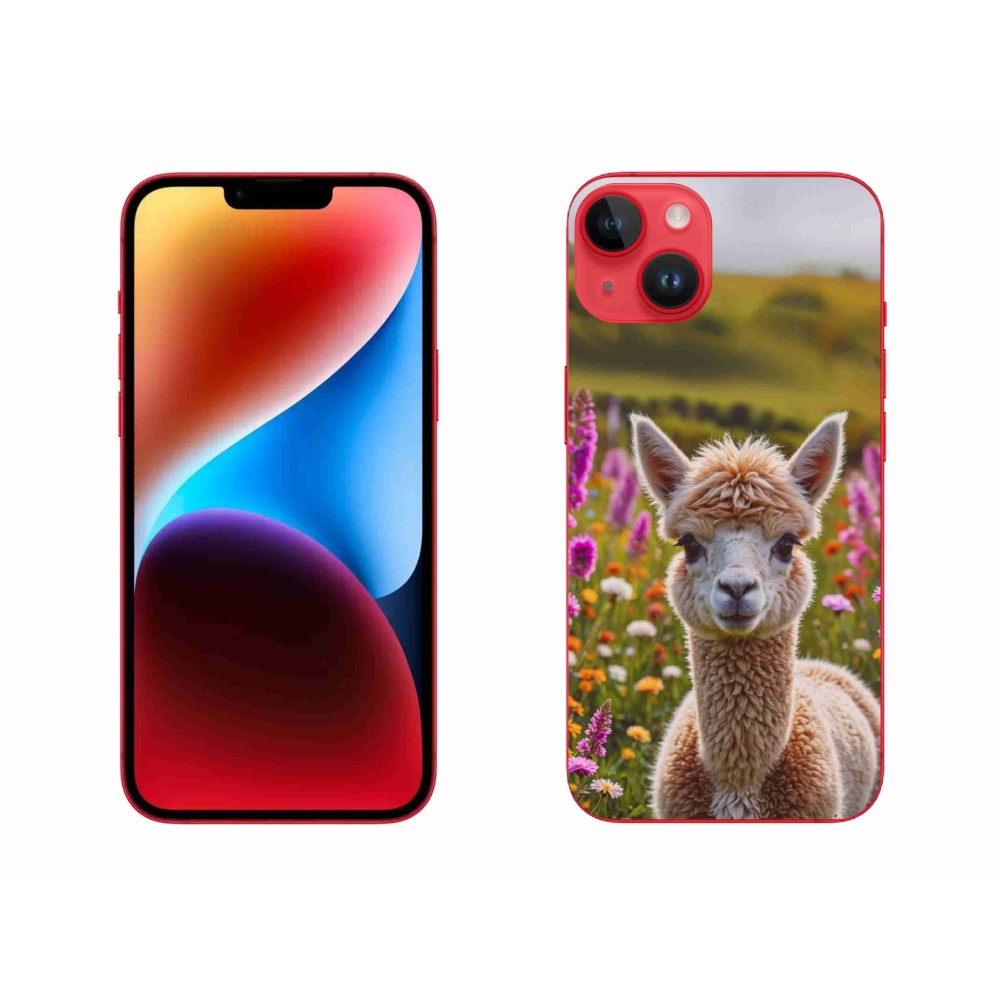 Gélový kryt mmCase na iPhone 14 Plus - lama na lúke