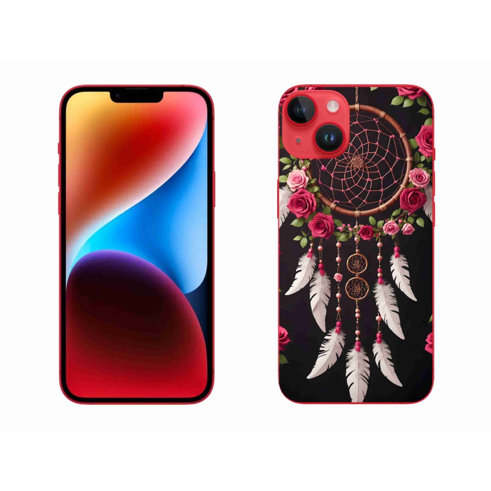 Gélový kryt mmCase na iPhone 14 Plus - lapač snov s ružami