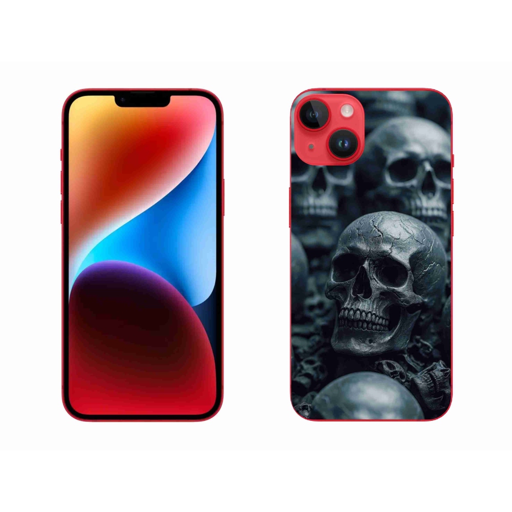 Gélový kryt mmCase na iPhone 14 Plus - lebka 2