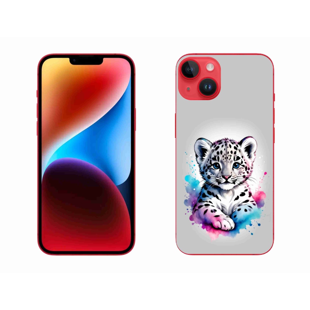 Gélový kryt mmCase na iPhone 14 Plus - leopardej mláďa